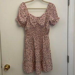 Puff short sleeve dress